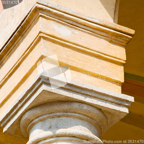 Image of abstract old column in the  country  of europe italy and marble 