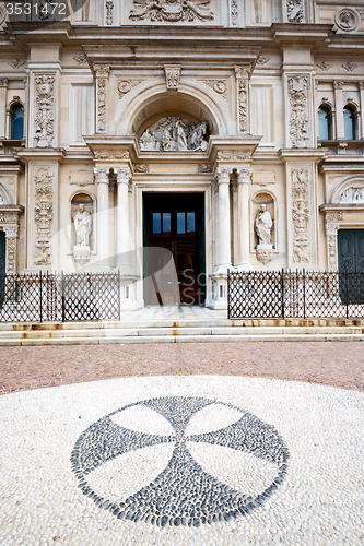 Image of  exterior old architecture in   europe      and sunlight