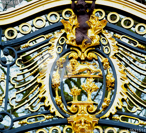 Image of in london england the old metal gate  royal palace