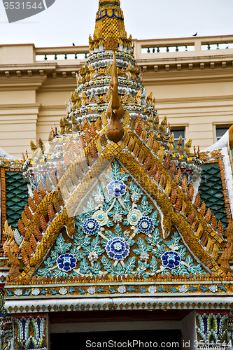 Image of  thailand asia   in  bangkok rain  temple      sky      and  col