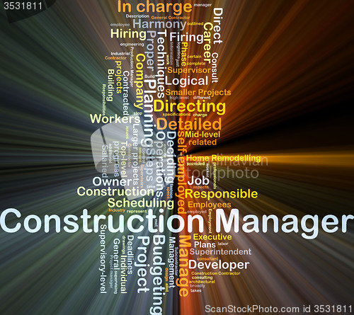Image of Construction manager background concept glowing