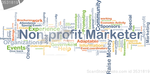 Image of Non-profit marketer background concept