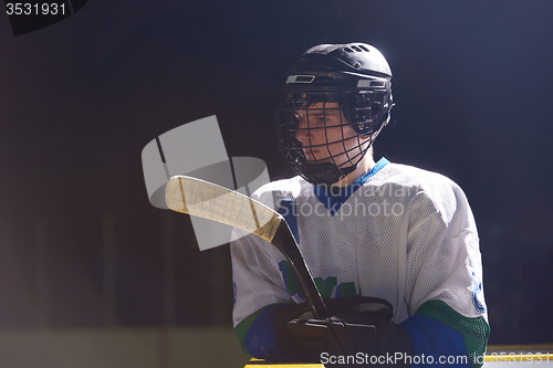 Image of ice hockey player portrait