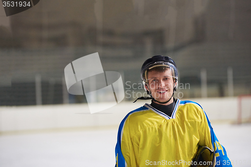 Image of ice hockey player portrait