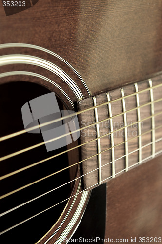 Image of Old guitar close up