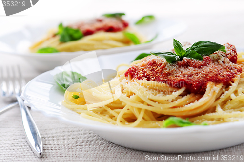 Image of Pasta and tomato sauce