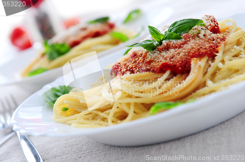 Image of Pasta and tomato sauce