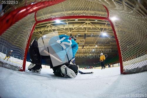 Image of ice hockey goalkeeper