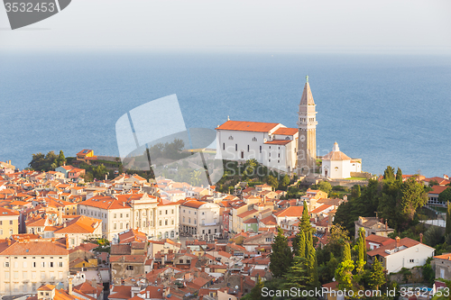 Image of Picturesque old town Piran, Slovenia.
