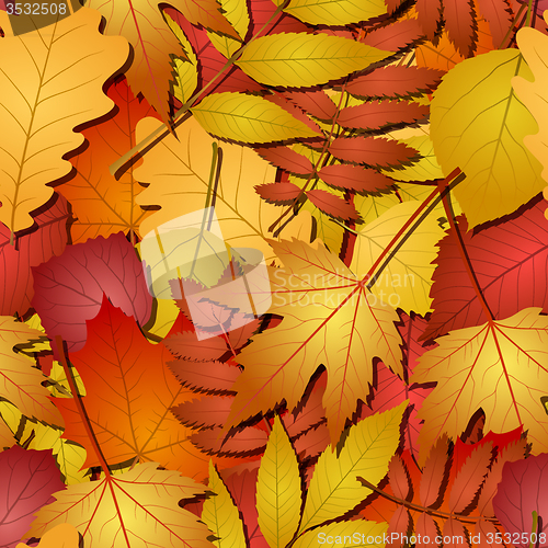 Image of seamless with autumn leaves