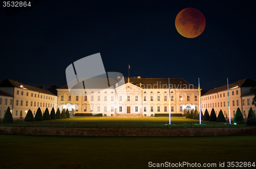 Image of Bellevue Palace with Bloody Moon, Berlin, Germany