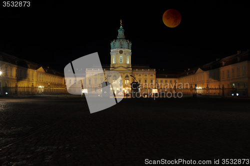 Image of Charlottenburg Palace with Bloody Moon, Berlin, Germany