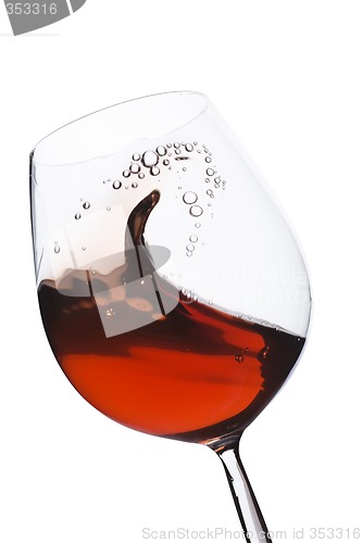 Image of Isolated red wine glass