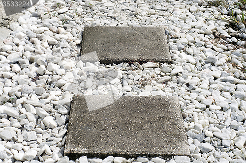 Image of square stepping stones