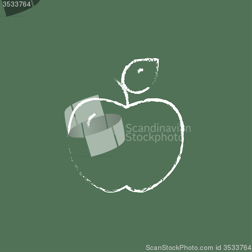Image of Apple icon drawn in chalk.