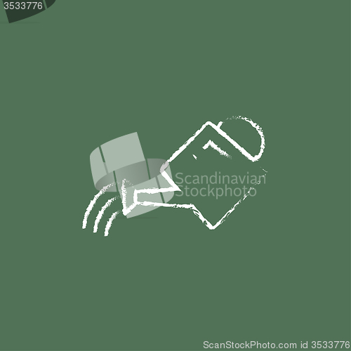 Image of Watering can icon drawn in chalk.