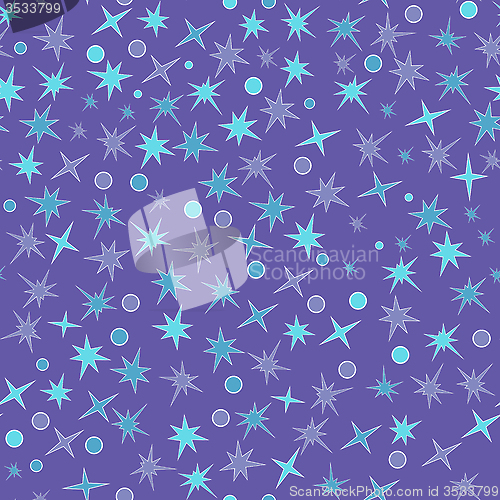 Image of Seamless pattern with stars and circles