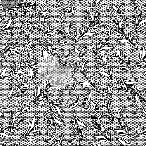 Image of Vector seamless floral patterns on separate layers