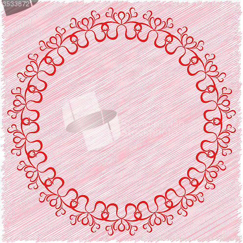 Image of Circular vector pattern as a greeting card