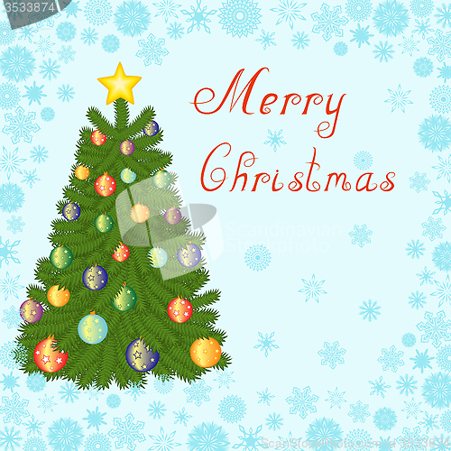 Image of Christmas tree greeting card