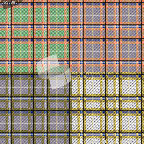 Image of Four seamless checkered patterns