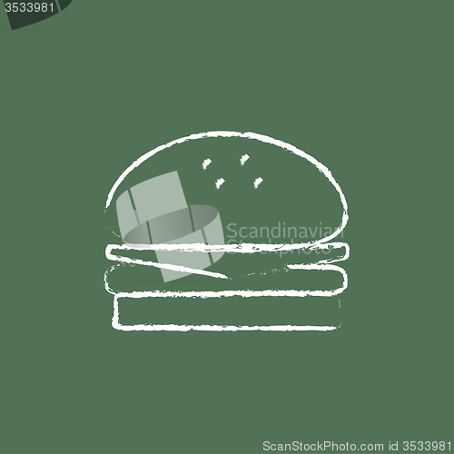 Image of Hamburger icon drawn in chalk.