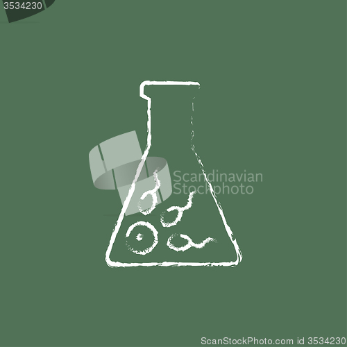 Image of In vitro fertilisation icon drawn in chalk.
