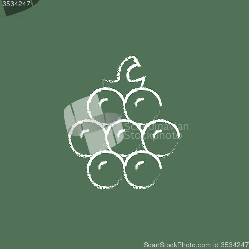 Image of Raspberry icon drawn in chalk.