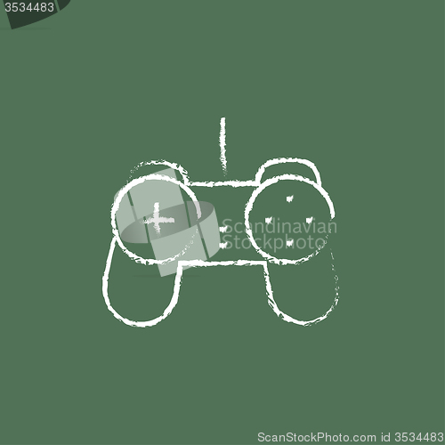 Image of Joystick icon drawn in chalk.