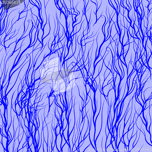 Image of Trees on Blue  Background