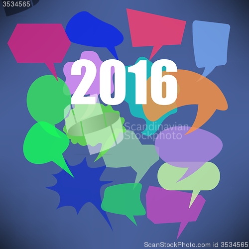 Image of Colorful New Year Speech Bubbles 