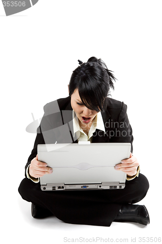 Image of Surprised businesswoman