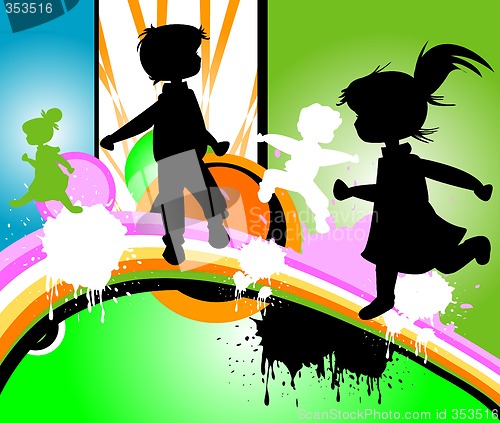 Image of kids silhouettes