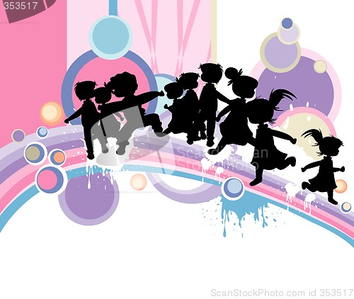 Image of kids silhouettes