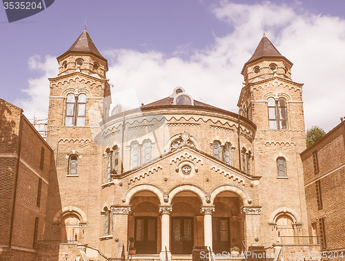 Image of Retro looking Abbey Road church in London