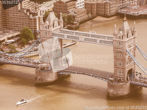 Image of Retro looking Aerial view of London