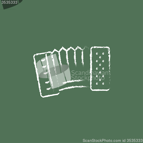 Image of Accordion icon drawn in chalk.