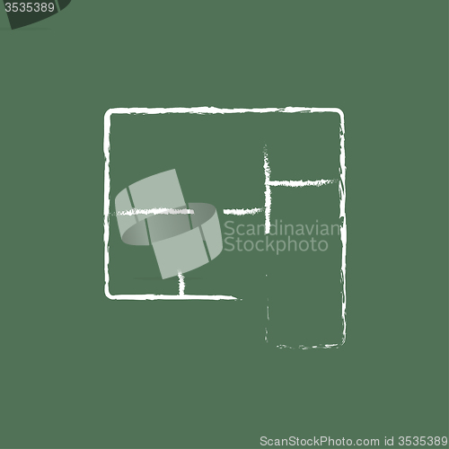 Image of Layout of the house icon drawn in chalk.