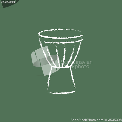 Image of Timpani icon drawn in chalk.