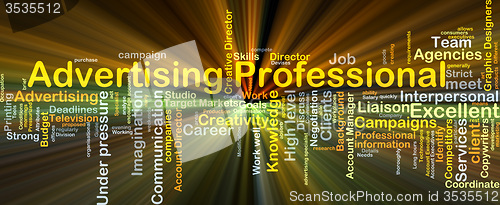 Image of Advertising professional background concept glowing