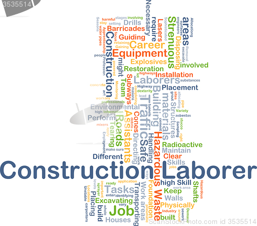 Image of Construction laborer background concept