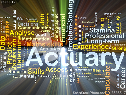 Image of Actuary background concept glowing