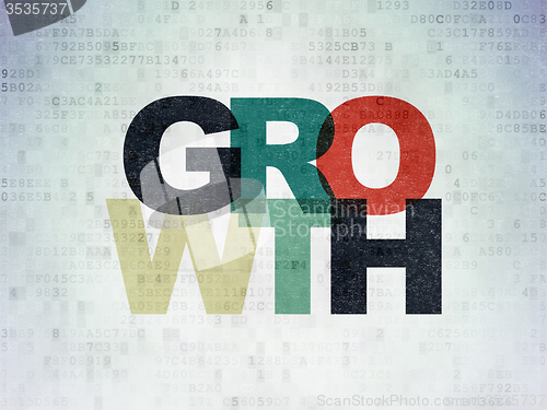 Image of Business concept: Growth on Digital Paper background