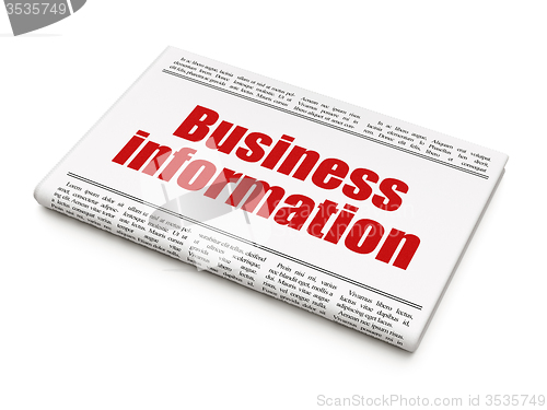 Image of Finance concept: newspaper headline Business Information