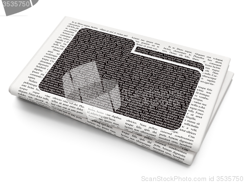 Image of Business concept: Folder on Newspaper background