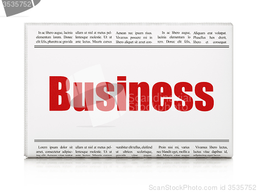 Image of Finance concept: newspaper headline Business