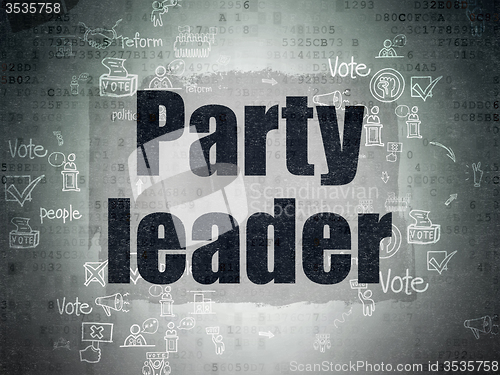 Image of Political concept: Party Leader on Digital Paper background