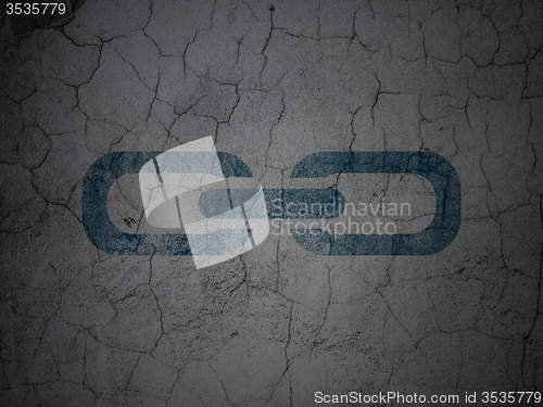 Image of Web design concept: Link on grunge wall background