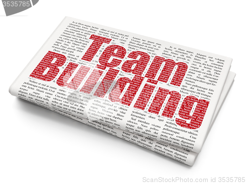 Image of Business concept: Team Building on Newspaper background