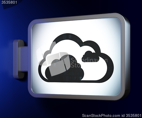 Image of Cloud technology concept: Cloud on billboard background